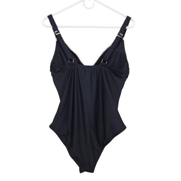 Cupshe Womens Black One-Piece Swimsuit Lace Trim Adjustable Straps Size Size 0X - Picture 5 of 6